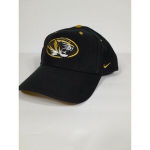 Vtg Team‎ Nike Missouri Tigers Black  Hat Adjustable Strapback Cap Collegiate